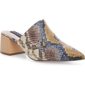 STEVEN NEW YORK Fannie Snake Print Mule